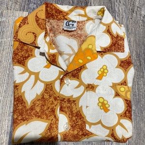 ☀️Ladies S Hawaiian Shirt- Orange 🌺